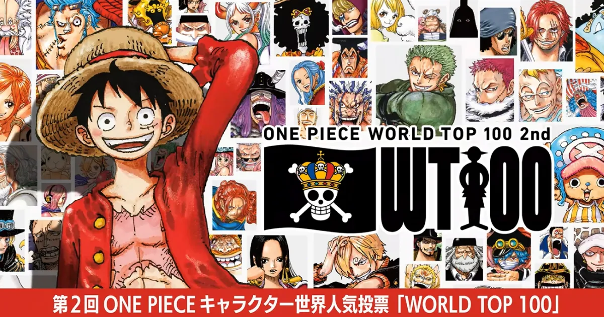 航海王-全球人氣投票-wt100-中間結果-top100排名-上位角色獎勵企劃-one-piece-公布