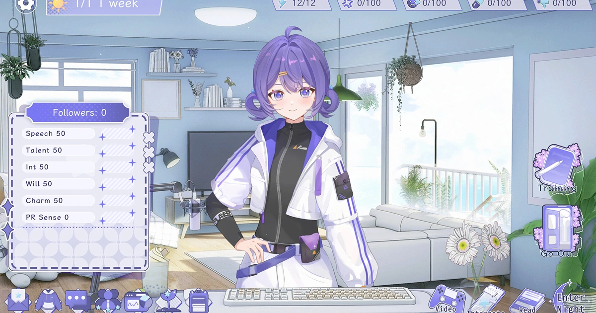 虹影直播間-虛擬主播養成遊戲-steam頁面公開-八位角色可攻略-性別自由選擇