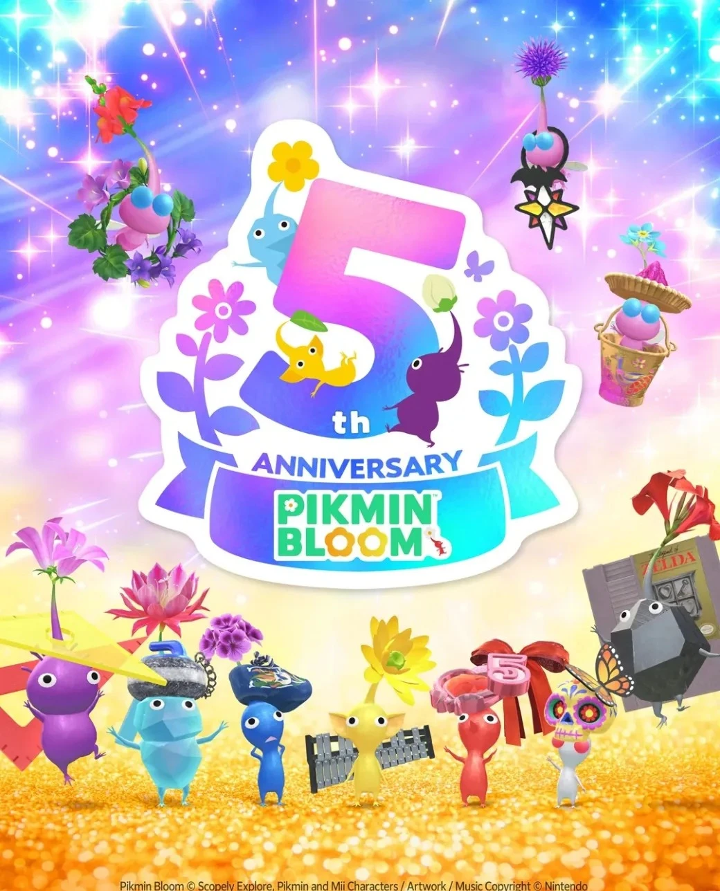 Pikmin Bloom-五週年-Pikmin Bloom五週年-五週年紀念玩具珠寶-四週年紀念繁花禮盒-三週年紀念杯子蛋糕-皮克敏回歸-皮克敏五週年紀念-珠寶飾品皮克敏-玩具珠寶皮克敏-水果壓克力5124