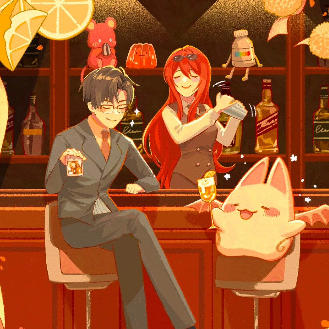 男色研究所-調酒-雞尾酒-SAVE & LOAD-聯名主題調酒-音聲-女性向-18禁-媚藥菁英男-給加班的你-苦甜阿芙佳朵-異國的邂逅