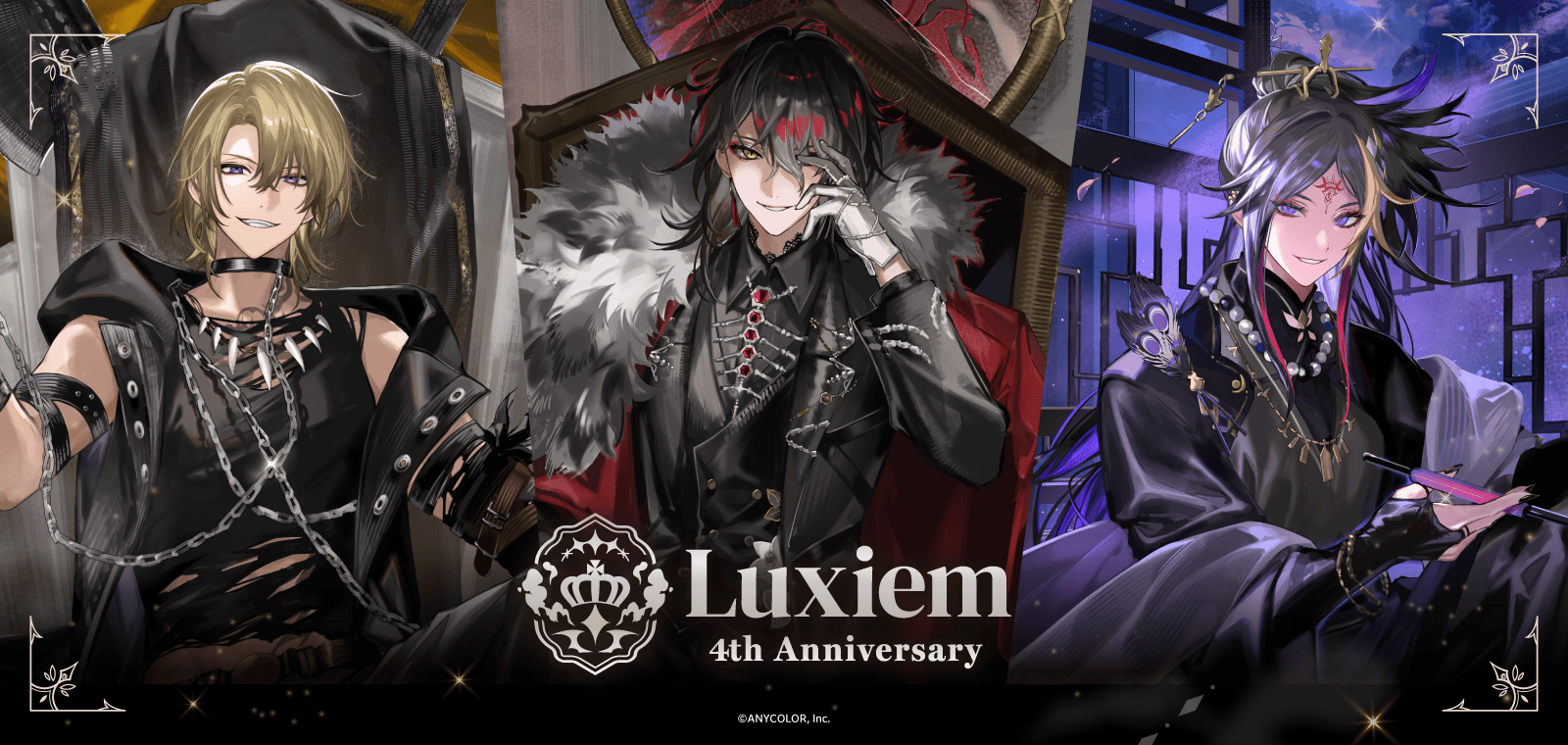 Villain」主題強勢登場！彩虹社EN 超人氣組合「Luxiem」四周年周邊全球
