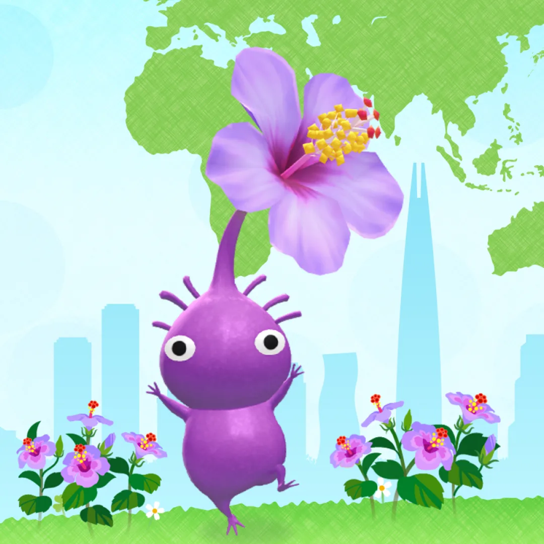 Pikmin Bloom-2026 Pikmin Bloom 之旅-付費-全球挑戰-節慶蘑菇-紫色玫瑰花結飾品皮克敏-線上活動-韓國-明信片-漢江風景-獲取辦法-參與辦法-時間-限制-挑戰內容3333