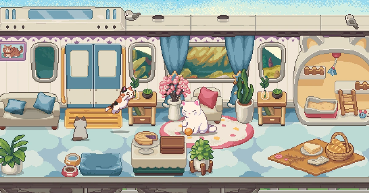 貓咪列車長-2D像素-放置遊戲