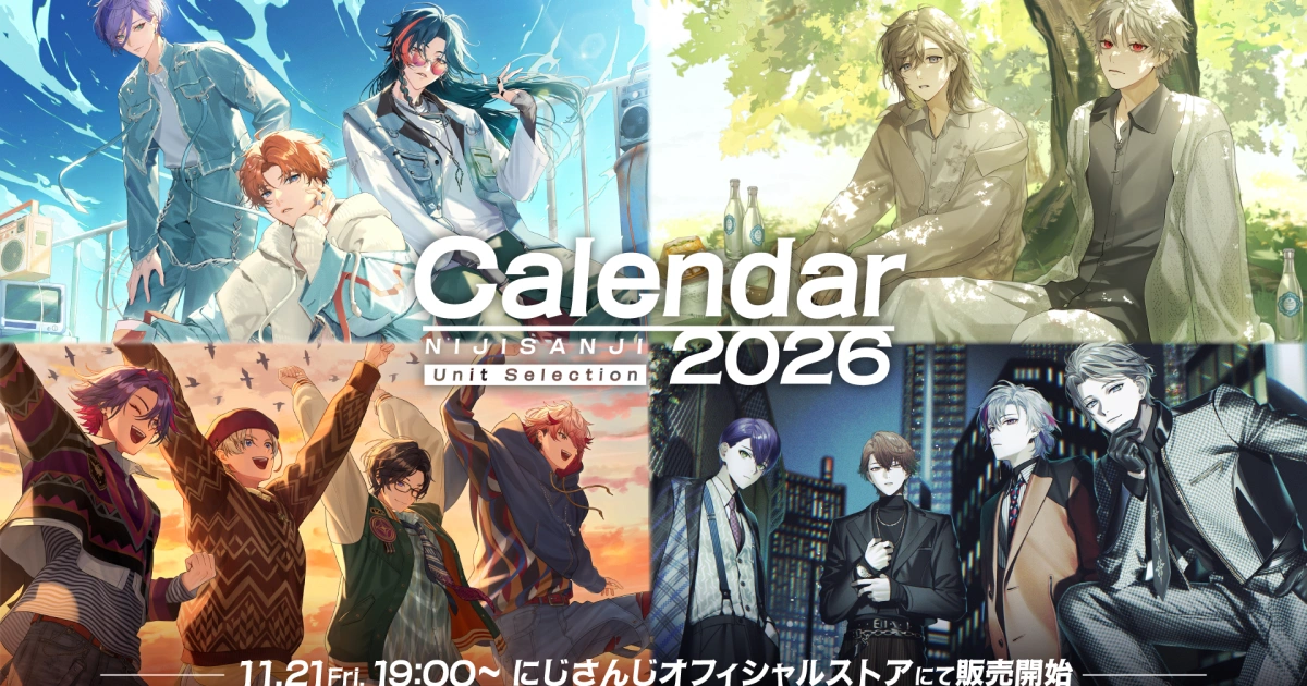 彩虹社2026四大男團桌曆公開-UnitSelectionCalendar2026-ChroNoiR、3SKM、VOLTACTION、ROF-MAO-2025 年 11 月 21 日發售