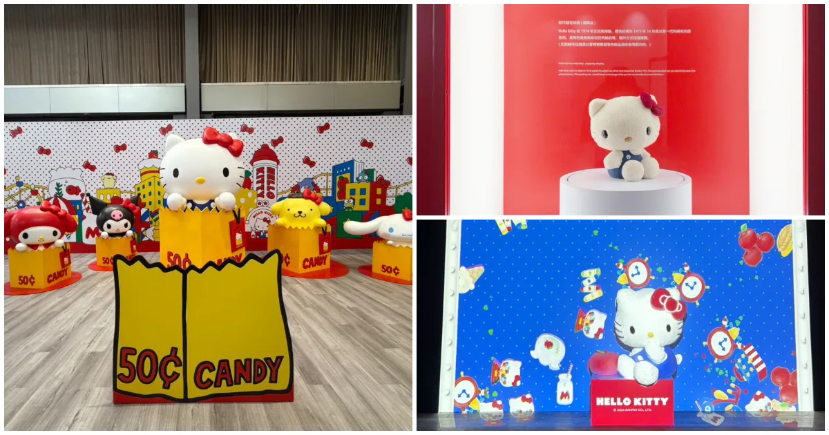 【Hello Kitty 展-當我改變時,Kitty 也跟著蛻變-】-高雄場-初代玩偶-投影互動看 Kitty 變身-全場唯一不能拍劇場