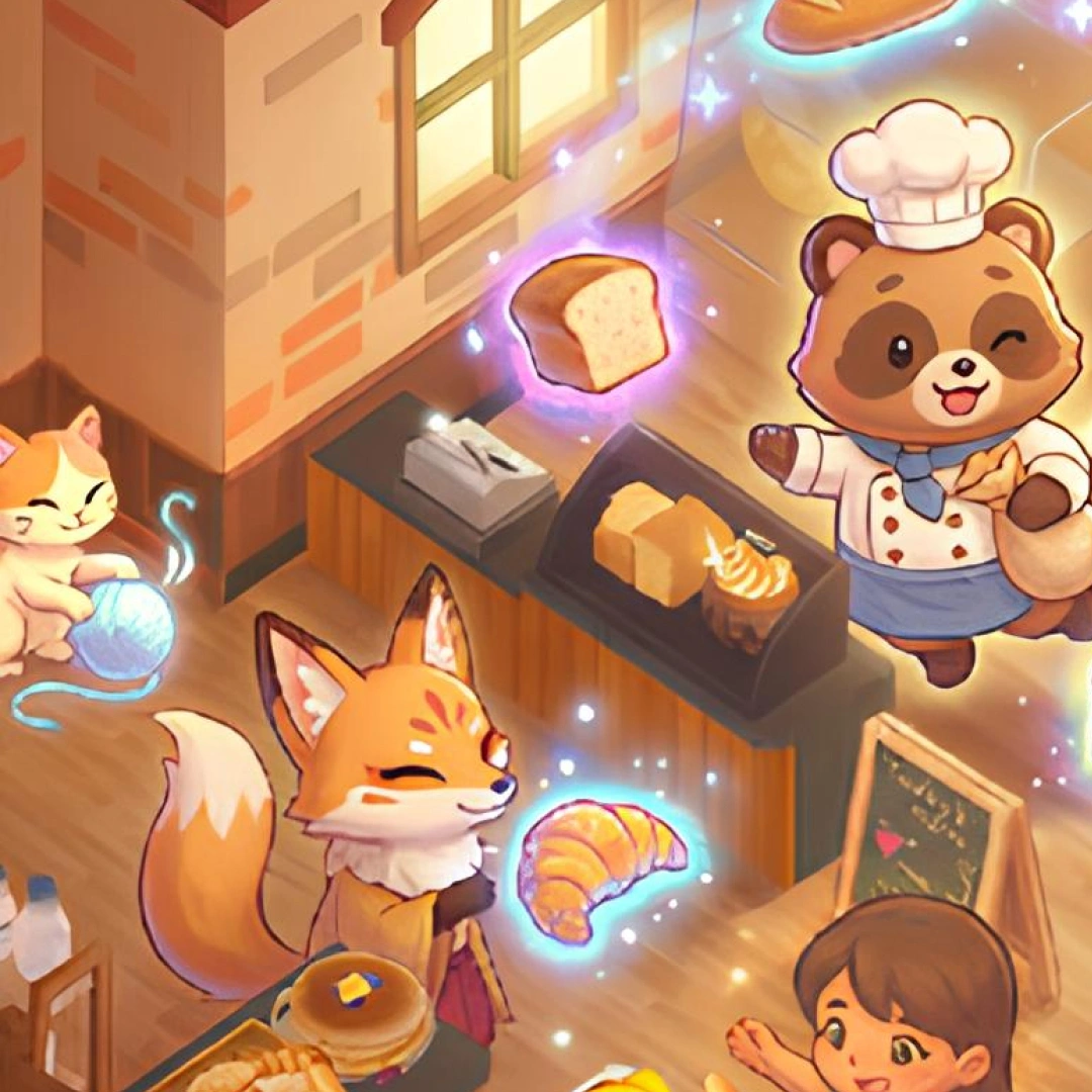 麵包房裡有妖氣-桌面放置-摸魚-Steam頁面-休閒-模擬經營-Lo-Fi音樂-番茄中-記事本-待辦事項-可愛-妖怪-萌寵-專注-輕陪伴-2026遊戲